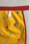 Chlämmerlisack gelb mit bunten Quadraten