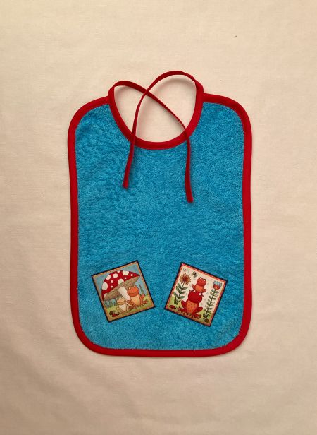 binde-Laetzchen_mit_froeschen_tuerkis_rot